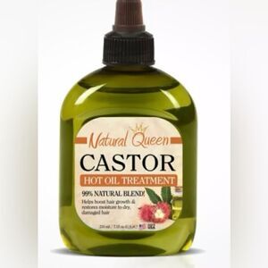 🛍️Natural Queen castor Hot Oil Treatment 99% natural Blend 7.1 FL OZ💥